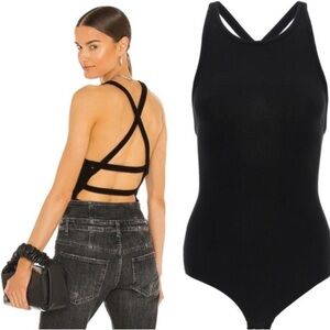 Agolde Black Strappy Bodysuit